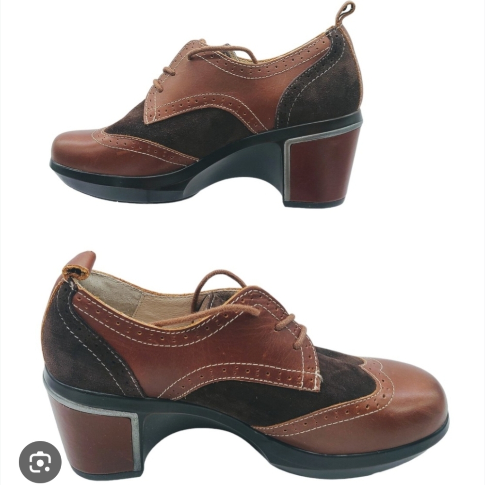 Jambu Two-Tone Leather Heels